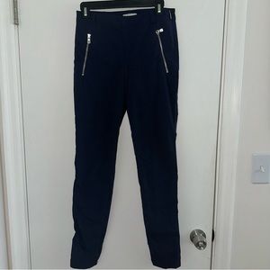 Anatomie navy blue pants with zipper pockets Small
